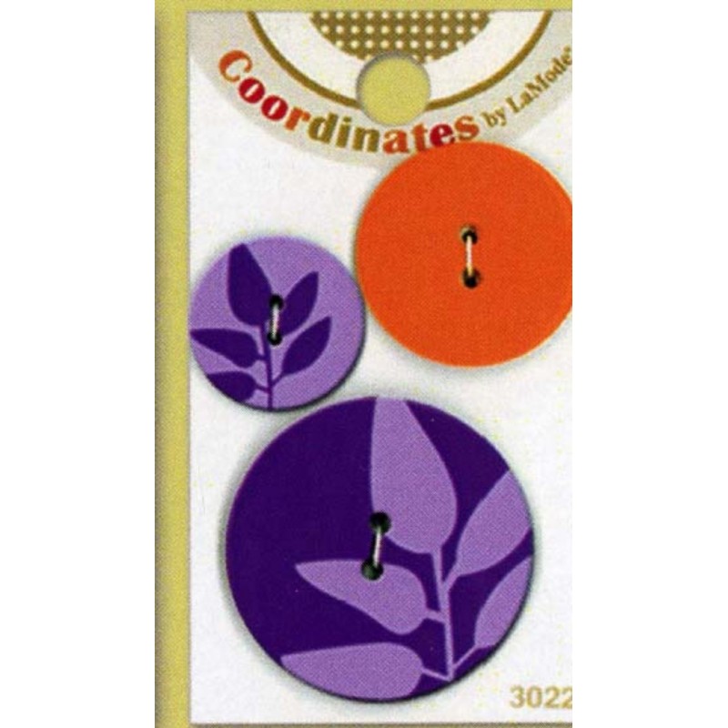 Plastové knoflíčky - Coordinates Purple Silhouette  - 1