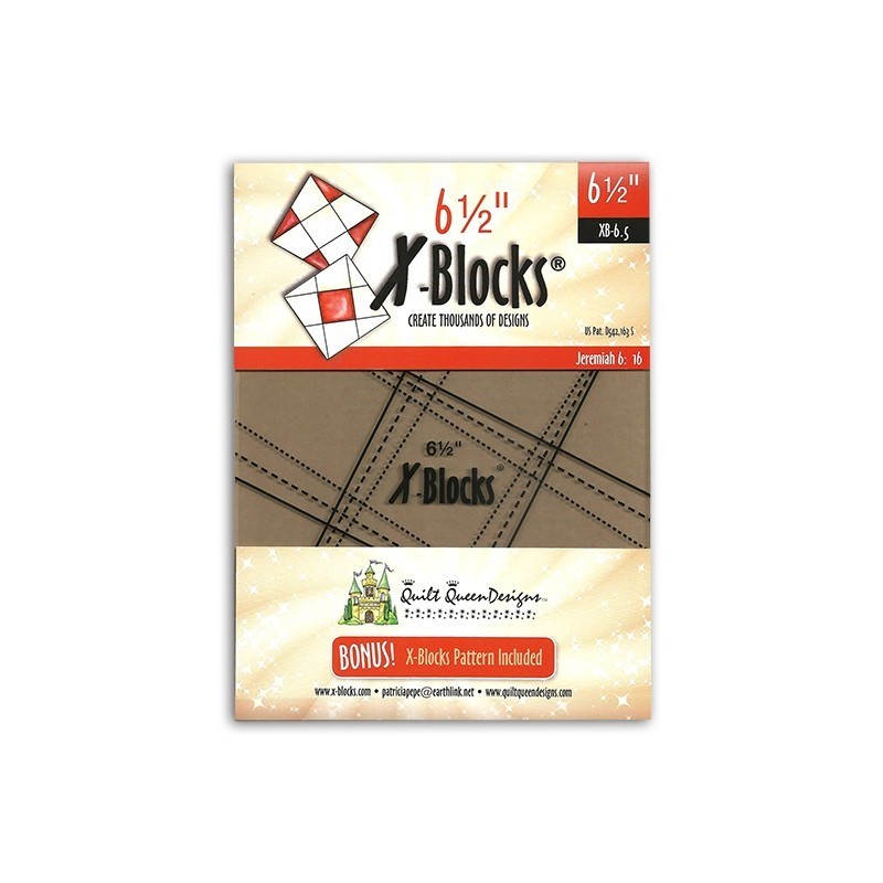 Pravítko na patchwork X Block Tool 6-1/2in X-BLOCKS BY PATRICIA PEPE - 1