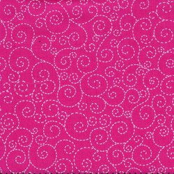 Pink Stitch Scroll-bavlněná látka Timeless Treasures - 1