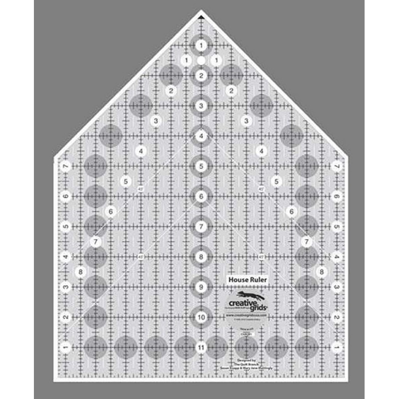 Pravítko na patchwork HOUSE  RULER 9X12,5  inch CREATIVE GRIDS - 1