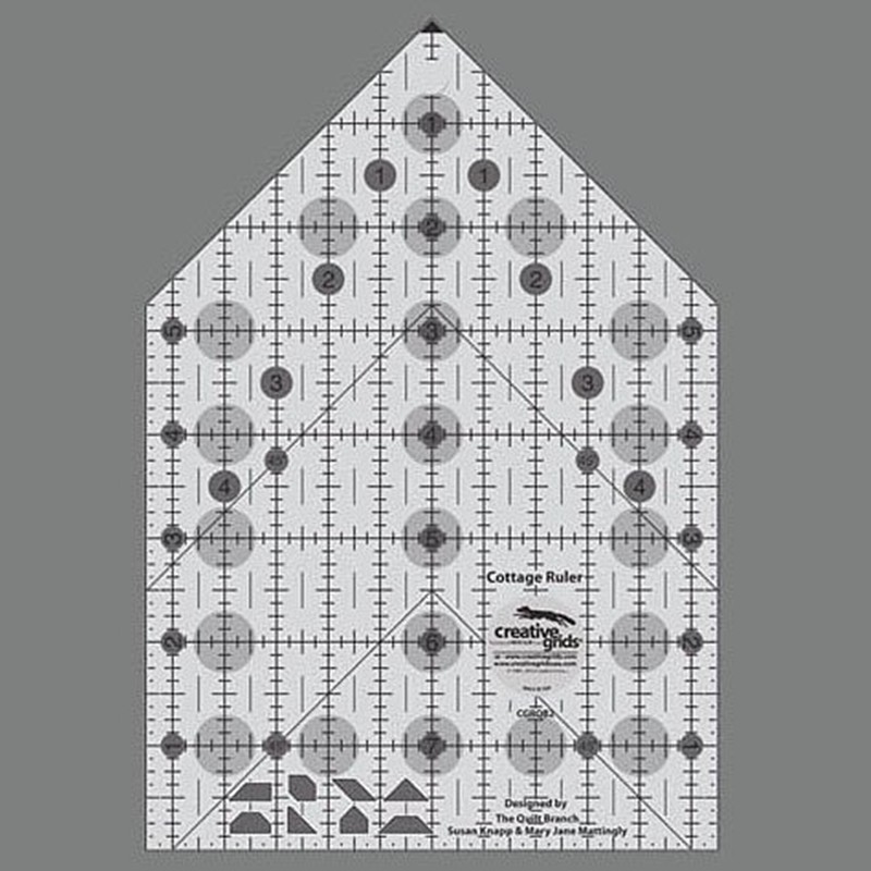 Pravítko na patchwork COTTAGE RULER 5,5x8 inch CREATIVE GRIDS - 1
