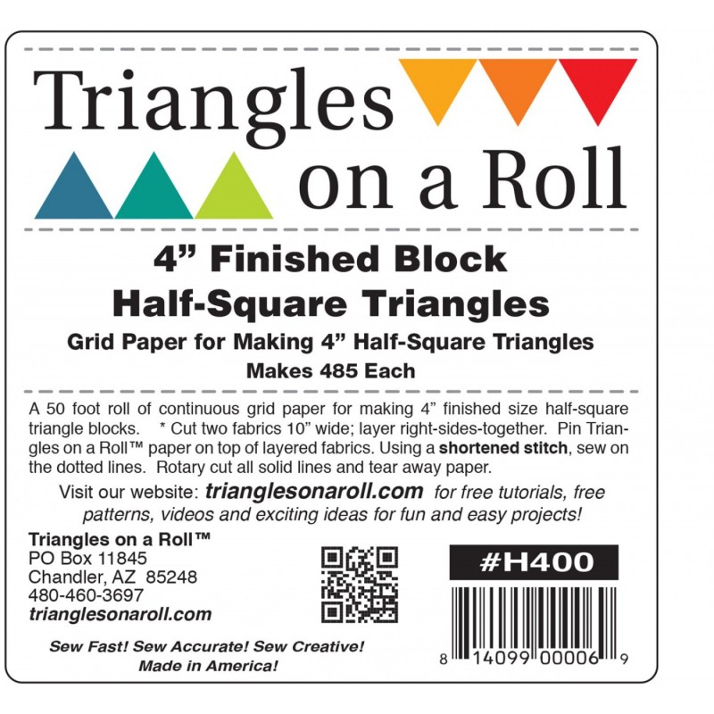 Triangles on a Roll 4 in Half Square TRIANGLES ON A ROLL - 1